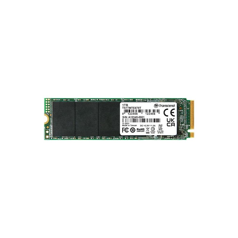 1 pcs - Transcend MTE670T M.2 1 TB Internal SSD Drive