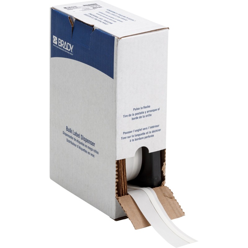 1 pcs - Brady B-342 Black on White Heatshrink Labels, 4.7 mm Width, 8.51mm Label Length, 4.7mm Label Width