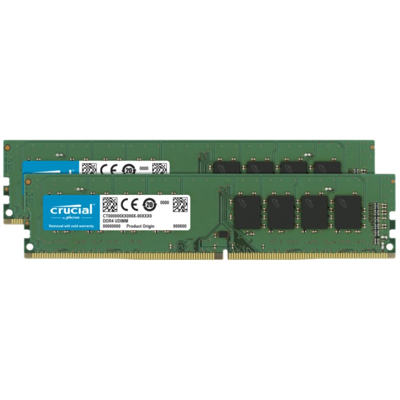 1 pcs - Crucial 32 GB DDR4 Desktop RAM, 3200MHz, UDIMM, 1.2V