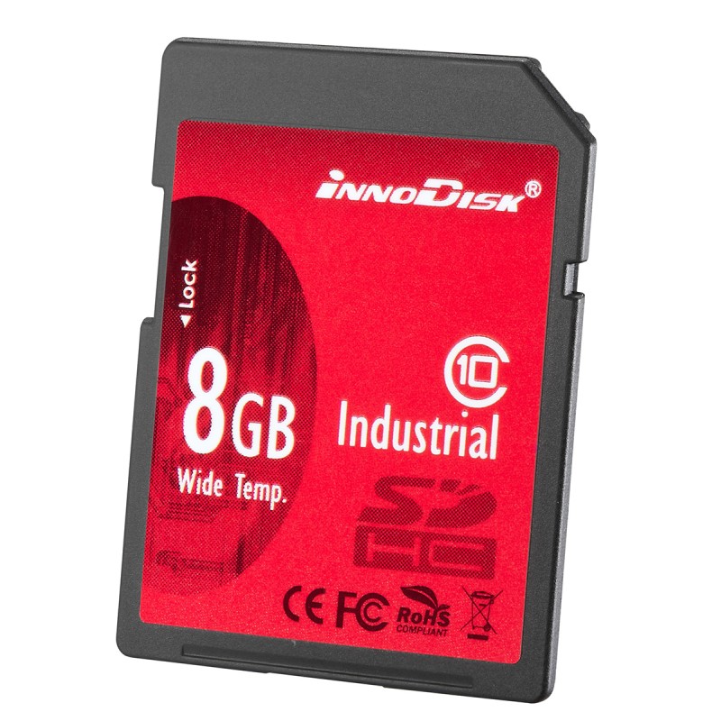 1 pcs - InnoDisk 8 GB Industrial SDHC SD Card, Class 10