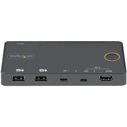 1 pcs - StarTech.com 2 Port USB DisplayPort, HDMI KVM Switch, HDMI 3840 x 2160 Maximum Resolution