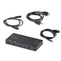 1 pcs - StarTech.com 2 Port USB DisplayPort, HDMI KVM Switch, HDMI 3840 x 2160 Maximum Resolution