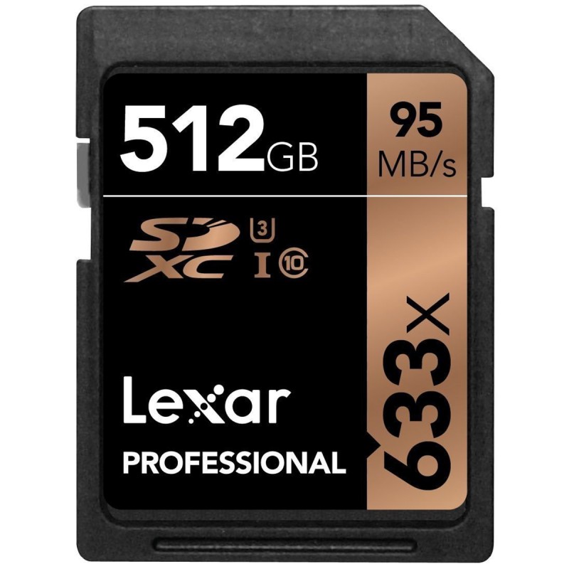 1 pcs - Lexar 512 GB SDXC SD Card, Class 10, UHS-1 U3