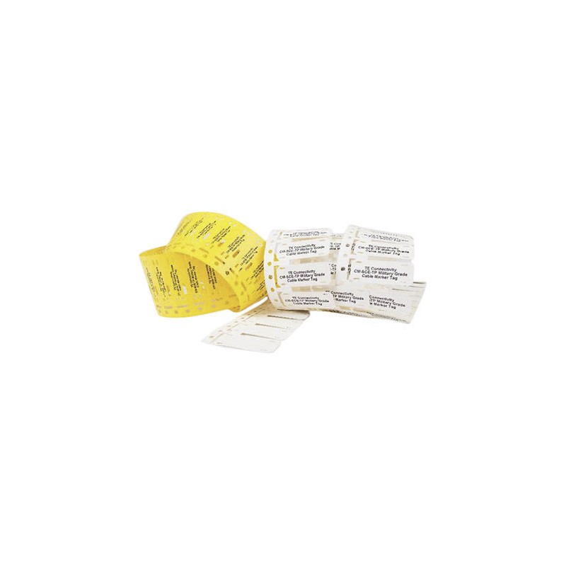 1 Box of 250 - TE Connectivity CM-SCE-TP White Cable Labels, 50.8mm Width, 12.7mm Height, 250 Qty