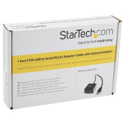 1 pcs - StarTech.com RS232 USB A Male to DB-9 Male Interface Converter