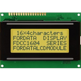 1 pcs - Fordata FC1604A01-FSYYBW-51SE FC LCD LCD Graphic Display, Green, Yellow on, 4 Rows by 16 Characters, Transflective