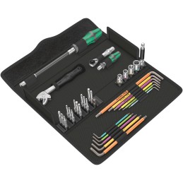 1 pcs - Wera 35 Piece Kraftform Kompakt F 1 screwdriving tool set for window installation Tool Kit with Box