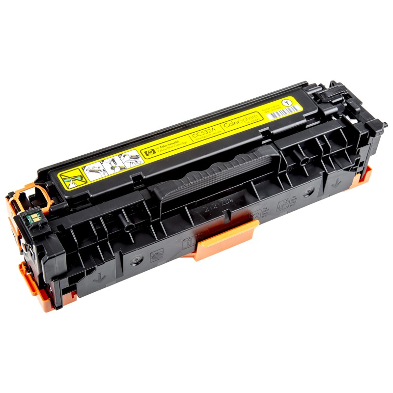 1 pcs - Hewlett Packard CC532A Yellow Toner Cartridge HP Compatible