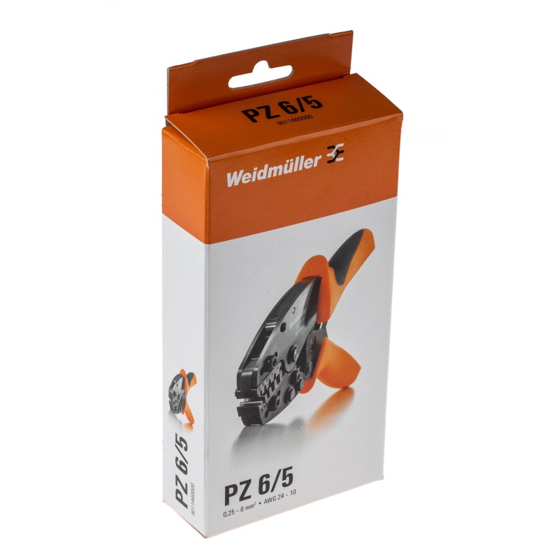 1 pcs - Weidmuller PZ6/5 PZ 6/5 Hand Ratcheting Crimp Tool for Wire Ferrules