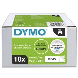 1 pcs - Dymo Black on White Label Printer Tape, 7.62mm Label Length, 9mm Label Width