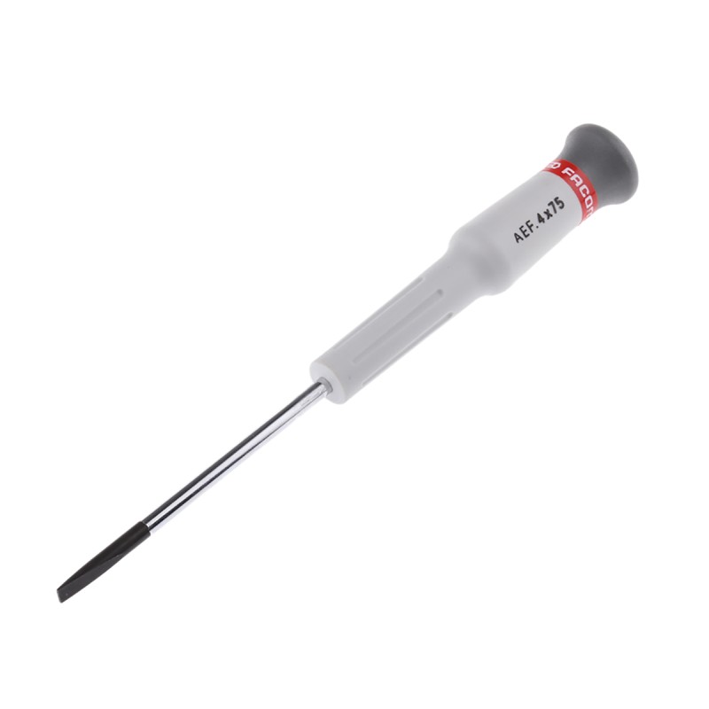 1 pcs - Facom Slotted Screwdriver, 4 mm Tip, 75 mm Blade, 168 mm Overall