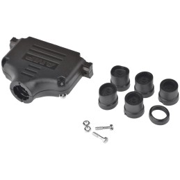 25 pcs - TE Connectivity AMPLIMITE Series ABS D Sub Backshell, 37 Way