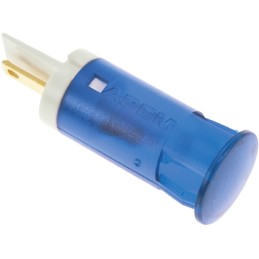 1 pcs - Apem Blue Panel Mount Indicator, 220V ac, 12mm Mounting Hole Size, Faston, Solder Lug Termination