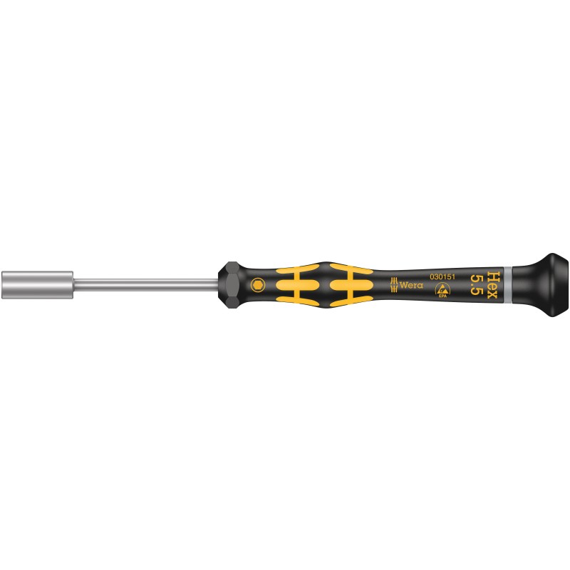 1 pcs - Wera Hexagon Nut Driver, 5.5 mm Tip, 60 mm Blade, 157 mm Overall