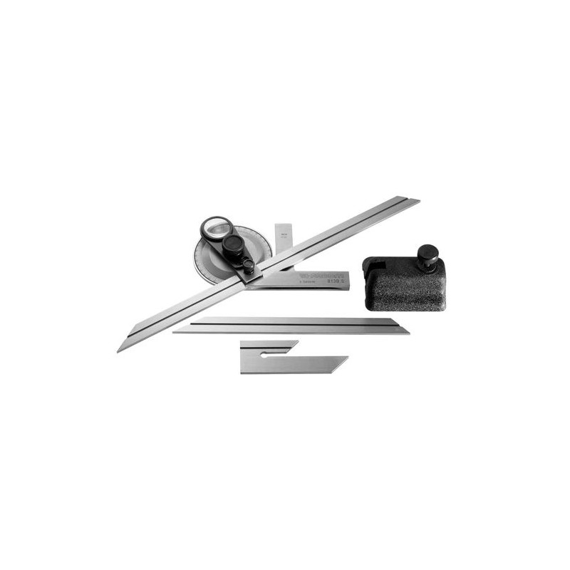 1 pcs - Facom 360° Vernier Bevel Precision Protractor, 315 mm Stainless Steel Blade