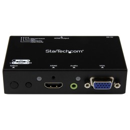 1 pcs - StarTech.com 2 Port 2 Input 1 Output HDMI, VGA Switch 1920 x 1200