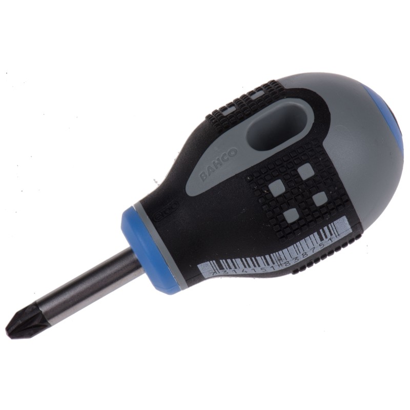 1 pcs - Bahco Pozidriv Screwdriver, PZ2 Tip, 25 mm Blade, 83 mm Overall