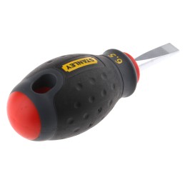 1 pcs - Stanley Slotted Stubby Screwdriver, 6.5 mm Tip, 30 mm Blade