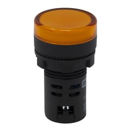 1 pcs - RS PRO, Panel Mount Yellow LED Pilot Light, 22mm Cutout, IP65, Round, 12V ac/dc