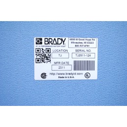 1 Box of 1000 - Brady B-434A Metallised Polyester on Silver Label Printer Labels, 50.8mm Label Length