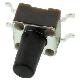 50 pcs - Black Button Tactile Switch, SPST 50 mA @ 24 V dc 5.9mm Surface Mount