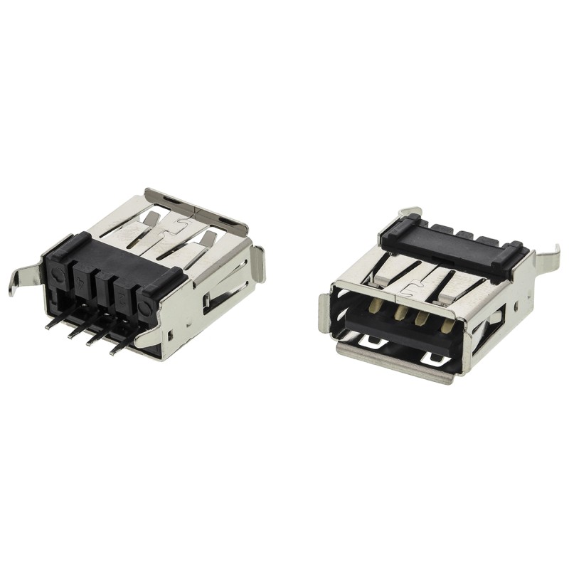5 pcs - ASSMANN WSW Straight, Through Hole Type A 2.0 USB Connector