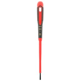 1 pcs - Bahco Slotted Screwdriver, 3 x 0.5 mm Tip, 100 mm Blade, VDE/1000V, 222 mm Overall