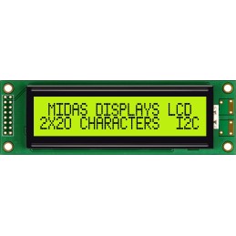 1 pcs - Midas MC22005A6W-SPTLYI-V2 Alphanumeric LCD Alphanumeric Display, 2 Rows by 20 Characters