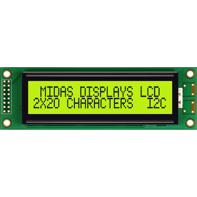 1 pcs - Midas MC22005A6W-SPTLYI-V2 Alphanumeric LCD Alphanumeric Display, 2 Rows by 20 Characters