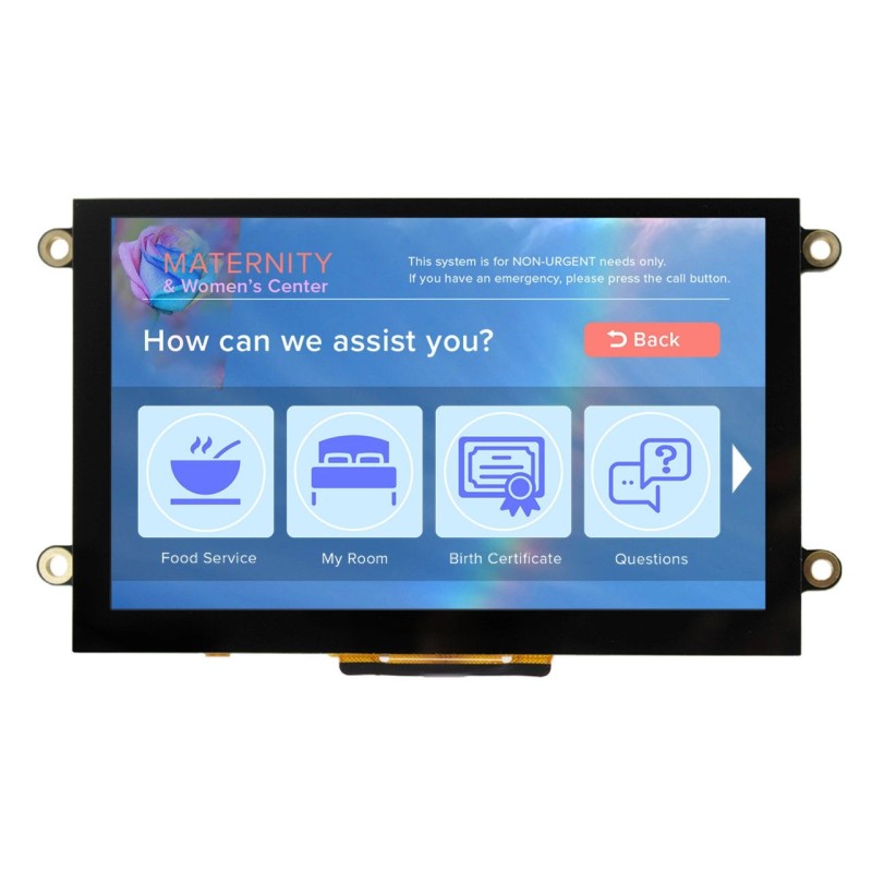1 pcs - NEWHAVEN DISPLAY INTERNATIONAL NHD-5.0-HDMI-N-RTXL-CTU TFT LCD Colour Display / Touch Screen, 5in, 800 x 480pixels