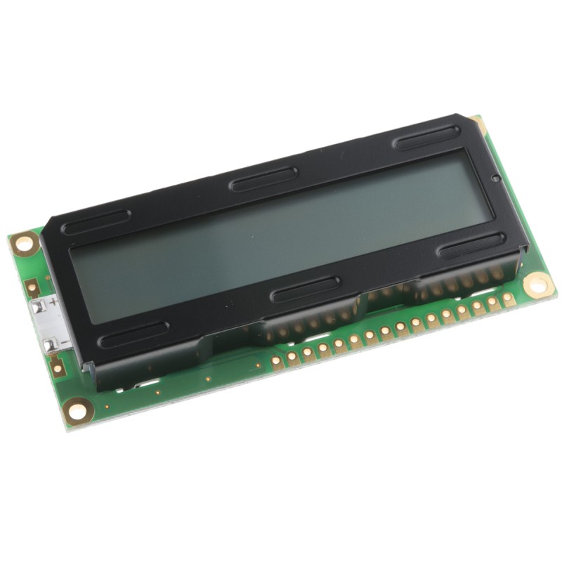 1 pcs - Powertip PC1601LRS-A Alphanumeric LCD Display, 1 Row by 16 Characters, Transflective