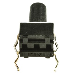 100 pcs - Black Button Tactile Switch, SPST 50 mA @ 24 V dc 5.9mm Surface Mount