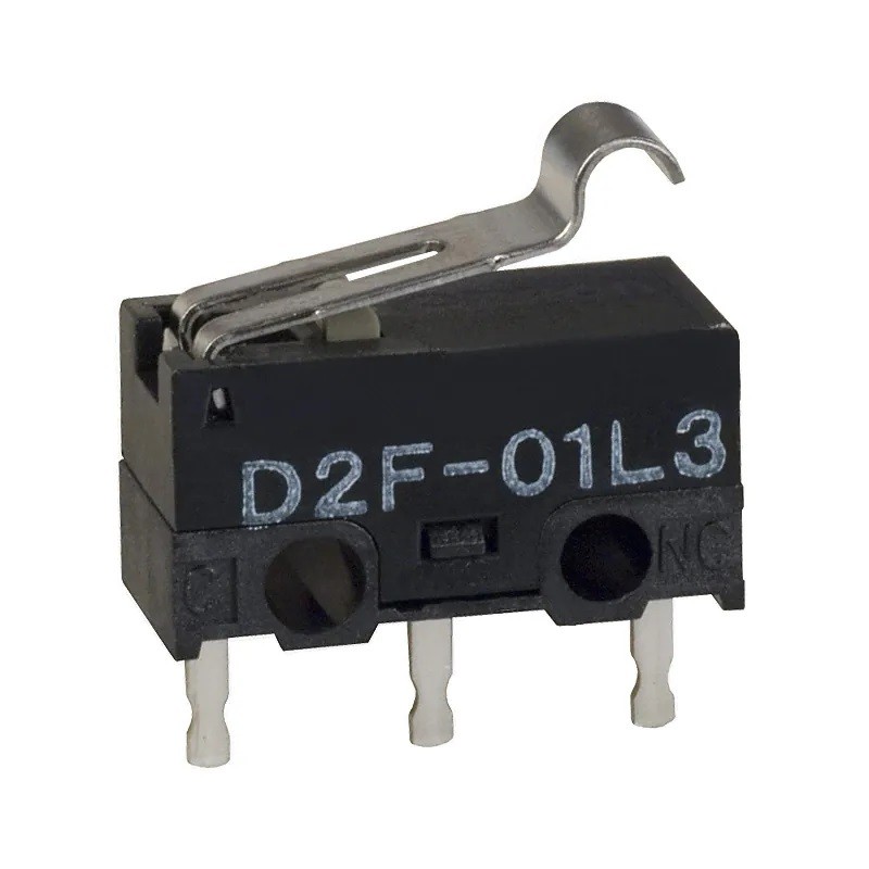 25 pcs - Omron Simulated Roller Lever Microswitch, PCB Terminal, 100 mA at 30 Vdc VA, SPDT, IP40