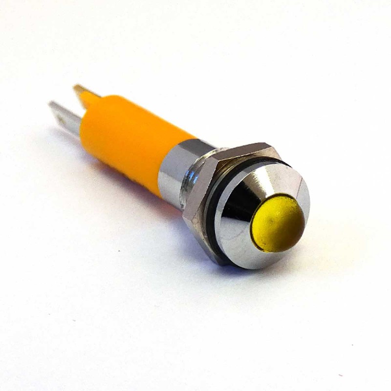 1 pcs - CML Innovative Technologies 1908X35X Series Yellow Panel Mount Indicator, 24V dc, 8mm Mounting Hole Size, IP67