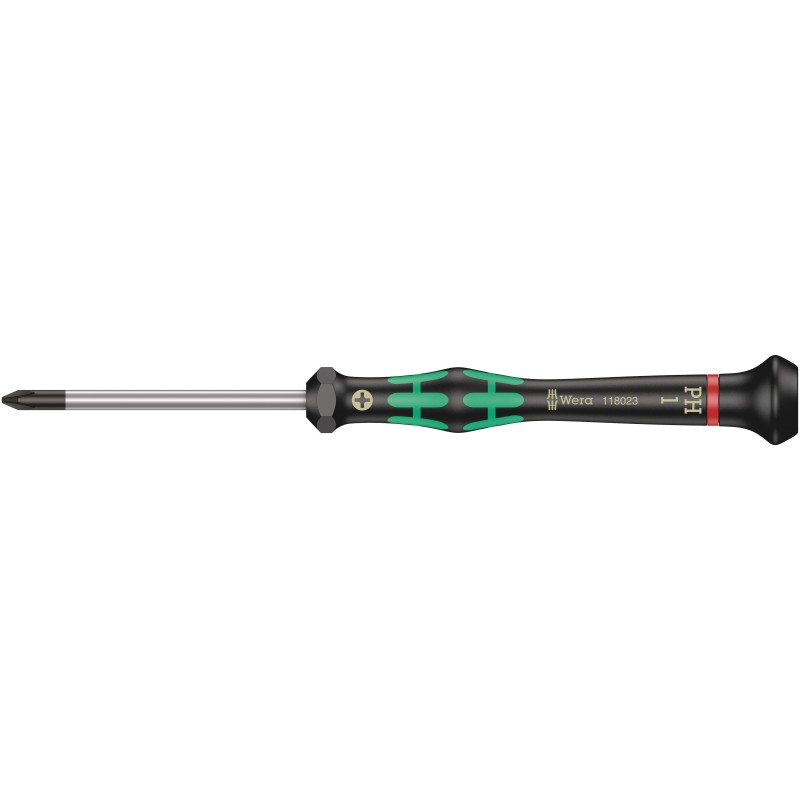 1 pcs - Wera Phillips Precision Screwdriver, PH1 Tip, 60 mm Blade, 157 mm Overall