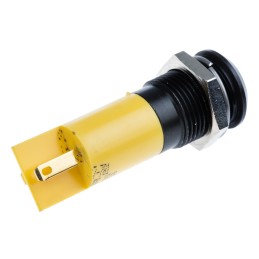 1 pcs - RS PRO Yellow Flashing LED Panel Mount Indicator, 24V dc, 14mm Mounting Hole Size, Solder Tab Termination