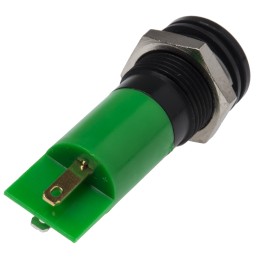 1 pcs - RS PRO Green Panel Mount Indicator, 220V ac, 14mm Mounting Hole Size, Solder Tab Termination, IP67
