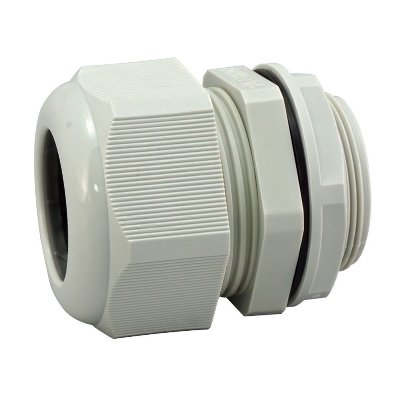 1 Bag of 5 - RS PRO Grey Nylon Cable Gland, PG11 Thread, 5mm Min, 10mm Max, IP68