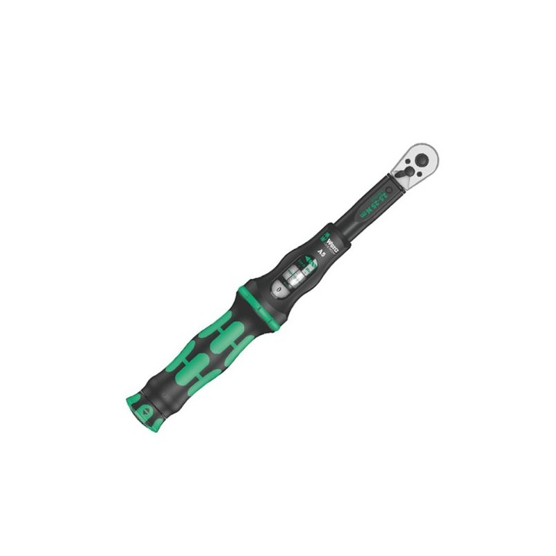 1 pcs - Wera Click-Torque A 5 Click Torque Wrench, 2.5 - 25Nm, 1/4 in Drive, Square Drive