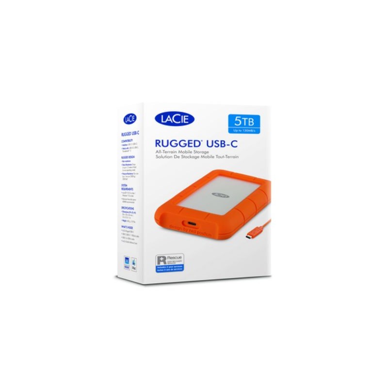 1 pcs - Seagate LACIE RUGGED USB-C External Installation 2 TB External Portable Hard Drive