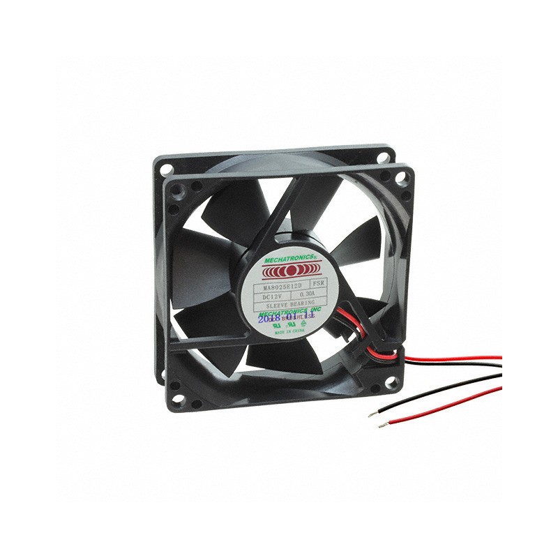 1 pcs : MA8025E12D-FSR - FAN 80X25MM SLEEVE 12VDC WIRE