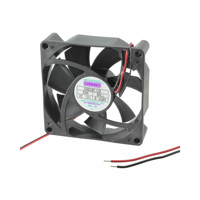 1 pcs : G8020E12B-RSR - FAN AXIAL 80X20.8MM 12VDC WIRE