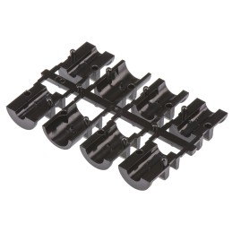 25 pcs - TE Connectivity ADK Series Zinc Angled D Sub Backshell, 9 Way, Strain Relief
