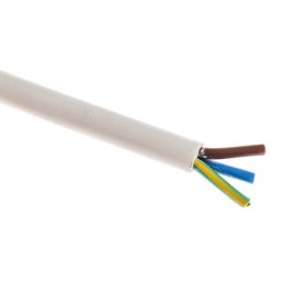 1 Reel of 100 M - RS PRO 3 Core Power Cable, 1 mm², 100m, White PVC Sheath, 3183Y, 10 A, 500 V