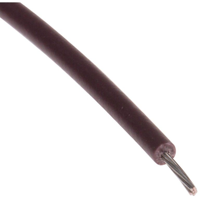 1 Reel of 100 M - RS PRO Brown 0.13 mm² Hook Up Wire, 26 AWG, 7/0.16 mm, 100m, PVC Insulation