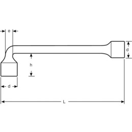 1 pcs - Bahco Tubular Box Spanner, 125 mm Overall