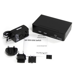 1 pcs - StarTech.com 2 Port USB DVI KVM Switch, 3.5 mm Stereo 1920 x 1200 Maximum Resolution