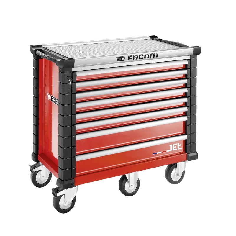 1 pcs - Facom 8 drawer Wheeled Tool Chest, 1035mm x 575mm x 1194mm