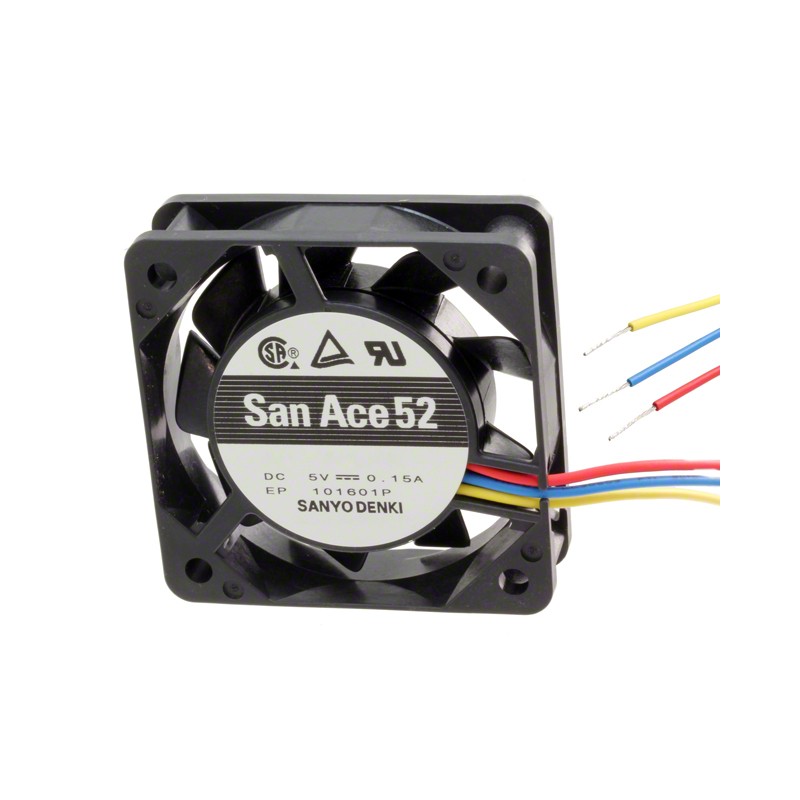 1 pcs : 109P0505M701 - FAN AXIAL 52X15MM BALL 5VDC WIRE