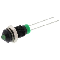 1 pcs - RS PRO Green Panel Mount Indicator, 2V dc, 6mm Mounting Hole Size, Lead Pin Termination